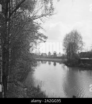 Unterwegs in und um Dinkelsbühl dans Mittelfranken, Deutschland 1930er Jahre. À et autour de la ville de Dinkelsbuehl en Thuringe, Allemagne 1930. Banque D'Images