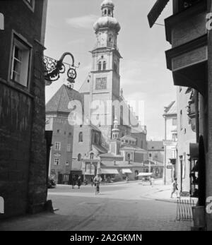 Ein Ausflug nach Hall in Tirol, Deutsches Reich 1930er Jahre. Un voyage à Hall en Tyrol, Allemagne 1930. Banque D'Images