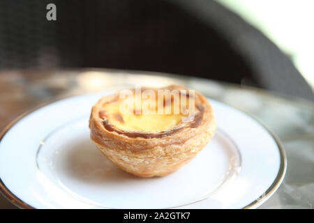 Tarte aux oeufs de Hong Kong Banque D'Images