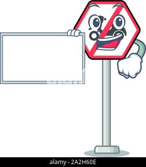 Avec aucun conseil isolé avec cartoon mascot motos Illustration de Vecteur