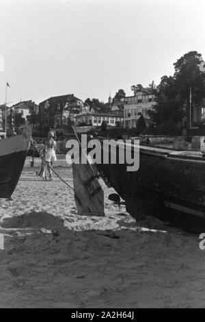 Urlaub an der Ostsee, Deutschland 1930 er Jahre. Vacances à la mer Baltique, Allemagne 1930. Banque D'Images