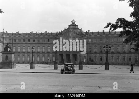 Das neue Schloss à Stuttgart, Deutschland 1930er Jahre. Nouveau château à Stuttgart, Allemagne 1930. Banque D'Images