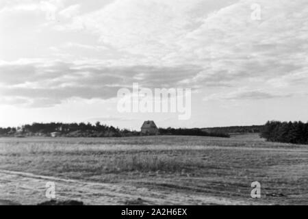 Dans der märkischen Landschaft bei Berlin, Deutschland 1930er Jahre. À Maerkische Landschaft, près de Berlin, Allemagne 1930. Banque D'Images