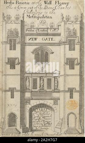 Gravure de la prison de Newgate. Banque D'Images