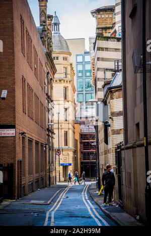 Rue étroite à Manchester Banque D'Images