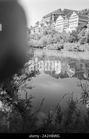 Ein Ausflug nach Tübingen, 1930er Jahre Deutsches Reich. Un voyage à Tübingen, Allemagne 1930. Banque D'Images