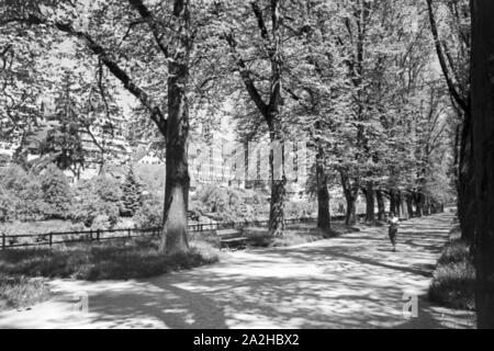Ein Ausflug nach Tübingen, 1930er Jahre Deutsches Reich. Un voyage à Tübingen, Allemagne 1930. Banque D'Images