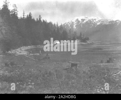 Camp d'ingénieurs près de Fort Seward Alaska 1909 (KIEHL 7). Banque D'Images