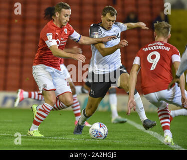 2 octobre 2019, Oakwell, Barnsley, Angleterre ; Sky Bet Championship, Barnsley v Derby County : Credit : Dean Williams/News Images Banque D'Images