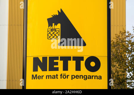 Göteborg, Suède. 28 Sep, 2019. Discount Netto supermarché danois vu le logo de Göteborg. Credit : Karol Serewis SOPA/Images/ZUMA/Alamy Fil Live News Banque D'Images