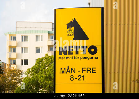 Göteborg, Suède. 28 Sep, 2019. Discount Netto supermarché danois vu le logo de Göteborg. Credit : Karol Serewis SOPA/Images/ZUMA/Alamy Fil Live News Banque D'Images