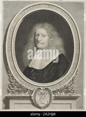 Guillaume de Brisacier, 1664, Antoine Masson (Français, 1636-1700), après Nicolas Mignard (Français, 1606-1668), la France, gravure sur papier, 349 × 265 mm (image), 358 × 275 mm (feuille Banque D'Images