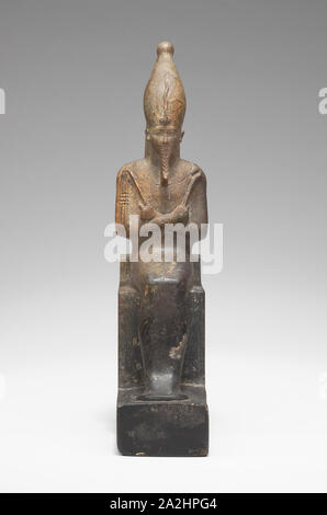 Statuette d'Osiris, période tardive, Dynasty 26 (664-525 av. J.-C.), l'Égyptien, l'Egypte, la stéatite, 19,3 × 4,1 × 10,2 cm (7 5/8 5/8 × 1 × 4 dans Banque D'Images