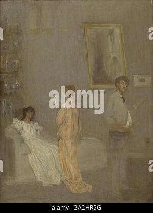 L'artiste dans son studio, 1865/66, James McNeill Whistler, American, 1834-1903, United States, huile sur papier monté sur panneau, 62,9 × 46,4 cm (24 3/4 x 18 1/4 in Banque D'Images