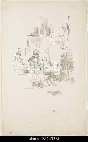 La fin de Picquet, 1894, James McNeill Whistler, Américain, 1834-1903, United States, lithographie de transfert en noir sur papier vergé ivoire, 192 x 155 mm (image), 320 x 203 mm (feuille Banque D'Images