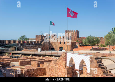 Albufeira, Algarve, Portugal. Le château de Silves. La première construction c. 201 BC. Banque D'Images