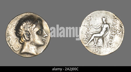 Tetradrachme (Coin) représentant le roi Antiochus II Theos, 261/246 BC, règne d'Antiochos II Théos (261-246 av. J.-C.), le grec, l'Orient ancien, argent, diam. 2,8 cm, 16,96 g Banque D'Images