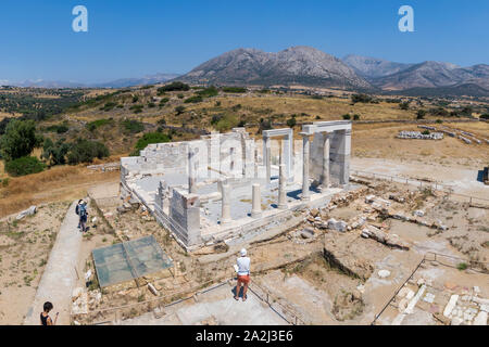 La Grèce, îles des Cyclades, Naxos, temple de Demeter Banque D'Images