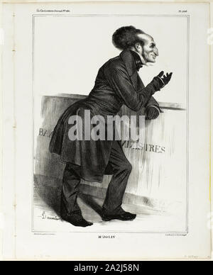 M. Joliv…., plaque de 346 célébrités de la caricature, 1833, Honoré Daumier Victorin, Français, 1808-1879, France, lithographie en noir sur papier vélin blanc, 279 × 199 mm (image), 333 × 255 mm (feuille Banque D'Images