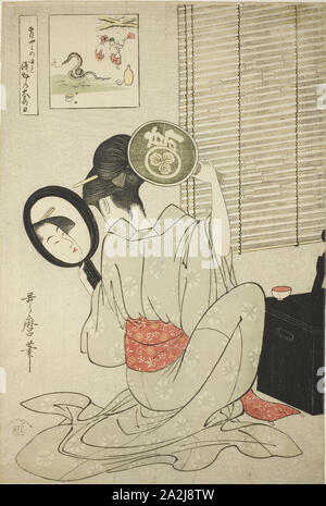 Takashima Ohisa, ch. 1795 喜多川 歌麿, Kitagawa Utamaro, japonais, 1753 ( ?)-1806, le Japon, l'estampe Couleur, Oban, 38,0 x 25,8 cm Banque D'Images