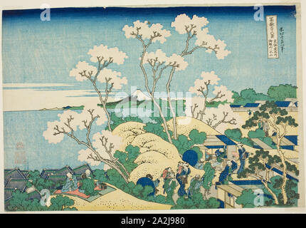 Goten Hill à Shinagawa sur le Tokaido (Tokaido Shinagawa Gotenyama), de la série trente-six vues du Mont Fuji Fugaku sanjurokkei (), ch. 1830/33, Katsushika Hokusai 葛飾 北斎, Japonais, 1760-1849, Éditeur : Hibino Yohachi, japonais, l'inconnu, le Japon, l'estampe Couleur, Oban, 26,7 x 38,8 cm (10 1/2 x 15 1/4 in Banque D'Images