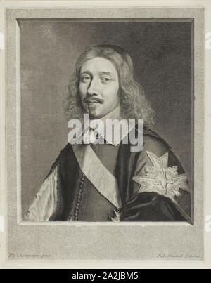 Le Chancelier Le Tellier, 1653, Robert Nanteuil (Français, 1623-1678), après Philippe de Champaigne (1602-1674), Français, France, gravure sur papier, 321 × 250 mm (plaque), 336 × 262 mm (feuille Banque D'Images