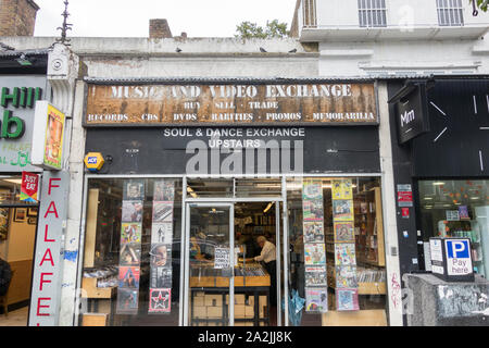 La musique et la vidéo change, Notting Hill Gate, London, UK Banque D'Images