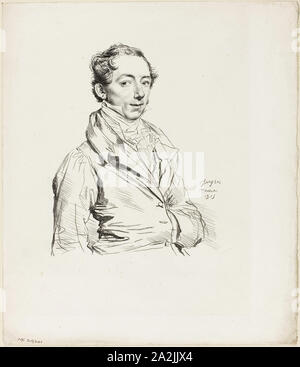 Frederic Sylvester Douglas, 1815, Jean-Auguste-Dominique Ingres, Français, 1780-1867, France, Lithographie sur papier, 180 × 148 mm (image), 287 × 248 mm (feuille Banque D'Images