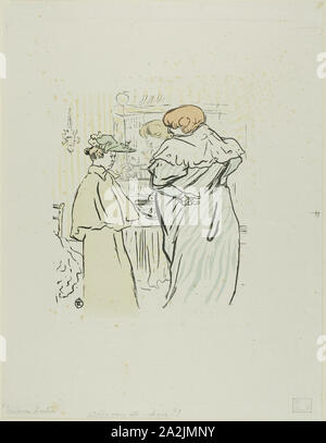 Si vous avez de l'expérience ?, publié le 9 janvier 1897, après Henri de Toulouse-Lautrec, Français, 1864-1901, France, reproduction d'une lithographie couleur imprimer photorelief sur vélin gris chine, 233 × 196 mm (image), 420 × 322 mm (feuille Banque D'Images