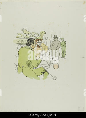 Snobisme, publié le 24 avril 1897, après Henri de Toulouse-Lautrec, Français, 1864-1901, France, reproduction d'une lithographie couleur imprimer photorelief sur vélin gris chine, 201 × 201 mm (image), 420 × 321 mm (feuille Banque D'Images