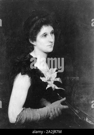 Portrait de madame Charles L. Hutchinson, 1890, Jules-Élie Delaunay, Français, France, 1828-1891, huile sur toile, 78,9 × 60 cm. (31 1/16 × 23 5/8 po Banque D'Images