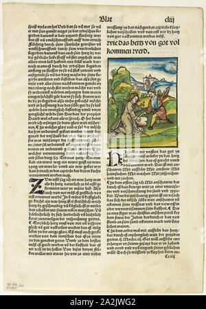 Comment le Cœur vont être mis au point par Dieu de Der beschlossen gart des rosenkratz marie, la plaque de bois gravés de vingt livres de la xvie siècle, 1505, assemblées en 1937 du portefeuille, Hans Leonhard Schäuffelein (allemand, 1480/90-1538/40), assemblés par Max Geisberg (Suisse, 1875-1943), l'Allemagne, à la main, gravure sur bois sur papier, 93 × 71 mm (image), 246 × 154 mm (image/te×t), 294 × 205 mm (feuille Banque D'Images