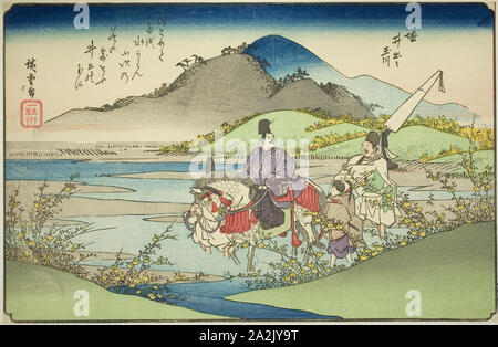 L'Ide Jewel River dans la province de Yamashiro (Yamashiro no Ide) Tamagawa, à partir de la série Jewel six rivières dans diverses provinces (Shokoku Tamagawa) Um, ch. 1835/37, 広重 歌川 Utagawa Hiroshige, Japonais, 1797-1858, le Japon, la couleur d'impression sur bois, Oban, 22,5 x 34,8 cm (9 13/16 x 13 5/8 po Banque D'Images