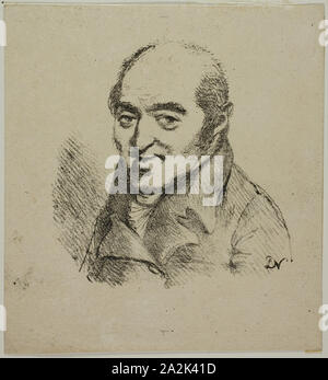 Portrait de Samuel Rogers, poète anglais, 1816, Dominique-Vivant Denon, Français, 1747-1825, France, lithographie en noir sur papier vergé crème, 115 × 111 mm (image), 161 × 148 mm (feuille Banque D'Images