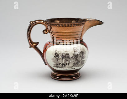 Creamer, 1825/30, l'anglais pour le marché américain, Staffordshire, Angleterre, argile, H. : 9,8 cm (3 7/8 po Banque D'Images