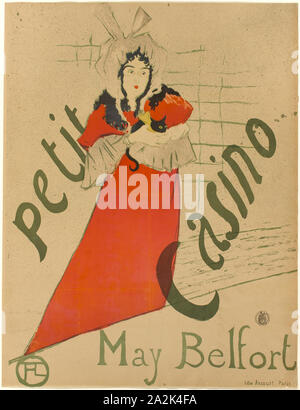 May Belfort, 1895, Henri de Toulouse-Lautrec, Français, 1864-1901, la France, la couleur de l'affiche lithographie sur papier vélin beige, 801 × 608 mm (image), 801 × 613 mm (feuille Banque D'Images