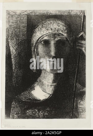 Parsifal, 1891, Odilon Redon, Français, 1840-1916, France, transfert lithographie sur papier ivoire monté sur la Chine, 322 × 240 mm Banque D'Images