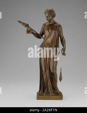 La Filatrice (La Fileuse), 1850, Henry Kirke Brown, American, 1814-1886, exprimés par l'artiste's Foundry, Brooklyn, New York, Brooklyn, Bronze, 50,8 × 30,5 × 17,8 cm (20 × 12 × 7 dans Banque D'Images