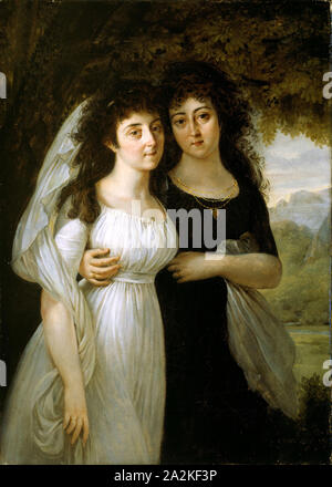 Portrait de la Maistre soeurs, 1796, Antoine-Jean Gros, Français, 1771-1835, France, huile sur toile, 43,2 × 31,2 cm (17 × 12 1/4 Banque D'Images