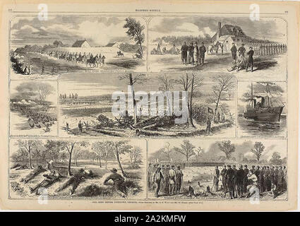 Notre armée avant de Yorktown, en Virginie, publié le 3 mai 1862, Winslow Homer (Américain, 1836-1910), publié par Harper's Weekly (American, 1857-1916), United States, gravure sur bois sur papier, 348 x 528 mm (image), 397 x 562 mm (feuille Banque D'Images