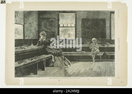 La pause de midi, publié le 28 juin 1873, Winslow Homer (Américain, 1836-1910), publié par Harper's Weekly (American, 1857-1916), United States, gravure sur bois sur papier vélin chamois, 230 x 347 mm (image), 290 x 424 mm (feuille Banque D'Images