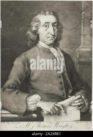 Thomas Wright, 1737, Thomas Frye, irlandaise, 1710-1762, l'Irlande, manière noire avec gravure en noir sur papier vergé ivoire, 328 x 251 mm (image), 352 x 251 mm (feuille, parés à l'intérieur d'une plaque d'interrogation), Amour et Psyché, n.d., James Charles Lefrançois (Irlandais), ch. 1728-1765), après Gottfried Schalcken (Néerlandais, 1643-1706), l'Irlande, gravure en noir sur papier vergé crème, 416 x 315 mm (image/plaque), 427 x 327 mm (feuille Banque D'Images