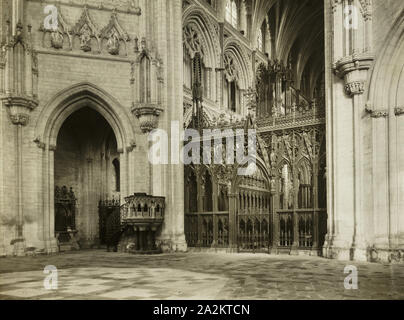 Cathédrale d'Ely : Octagon en choeur, c. 1891, Frederick H. Evans, anglais, 1853-1943, l'Angleterre, diapositive, 8,2 × 8,2 cm Banque D'Images