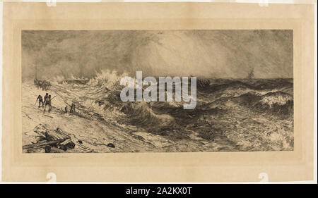 L'immense mer, 1886, Thomas Moran, Américain, né en Angleterre, 1837-1926, United States, Eau-forte sur papier Banque D'Images