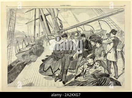 Sur le chemin du retour, de Harper's Weekly, 1867, Winslow Homer, American, 1836-1910, United States, gravure sur bois en noir sur vélin crème, 345 x 520 mm (image), 396 x 570 mm (feuille Banque D'Images