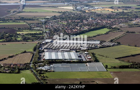 Vue aérienne de l'industrie légère à Howden, East Yorkshire, UK Banque D'Images