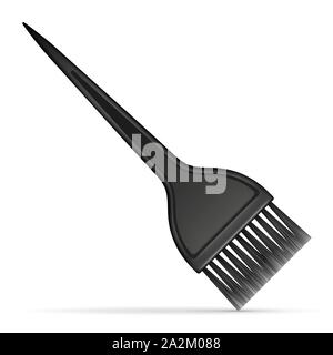 Pinceau couleur professionnels. Le mélange de couleurs brosse coiffure en plastique. Outil de coiffure pour les cheveux et la coloration des coraux. 3D de vecteur illustration isolé Illustration de Vecteur