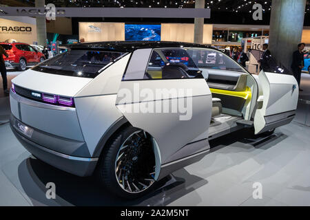 Francfort, Allemagne - Sep 11, 2019 : Hyundai 45 reveiled EV Concept car au Salon de l'automobile IAA de Francfort 2019. Banque D'Images