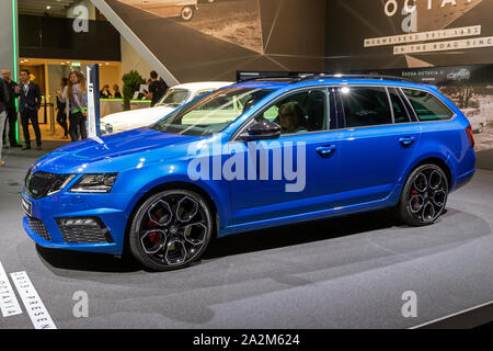 Francfort, Allemagne - Sep 11, 2019 : Skoda Octavia RS location de vedette à l'IAA Frankfurt Motor Show 2019. Banque D'Images