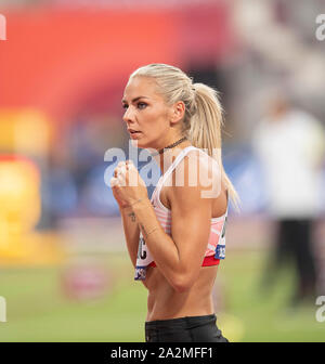 Doha, Katar. 09Th Oct, 2019. Ivona Dadic (AUT) Heptathlon de la femme, le 02.10.2019 Championnats du monde d'athlétisme 2019 à Doha/Qatar, à partir de la 27.09. - 10.10.2019. Utilisation dans le monde entier | Credit : dpa/Alamy Live News Banque D'Images